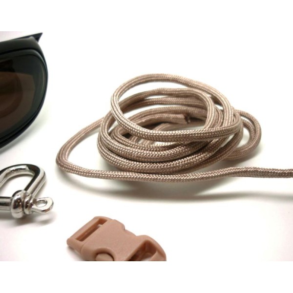 Paracorde 550 en 4 mm beige désert - bracelet survie, équipement camping, randonnée - Au mètre - Photo n°1