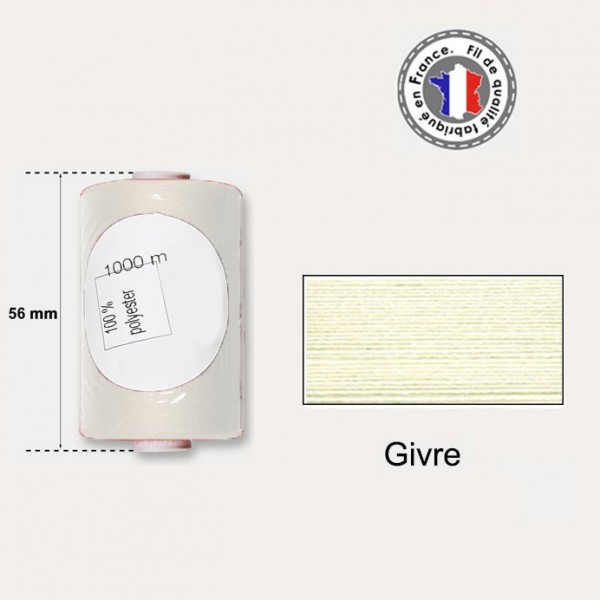 Bobine de fil givre polyester 1000m made in France - Photo n°1