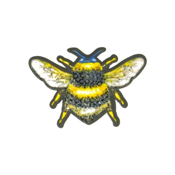 Lot de 3 écussons thermocollants insecte abeille 6x4cm - Photo n°1
