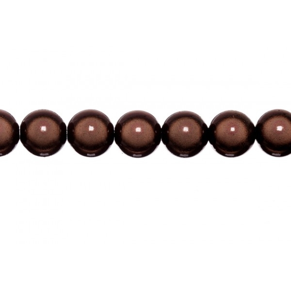 10x perles Magiques Rondes 8mm CHOCOLAT - Photo n°1