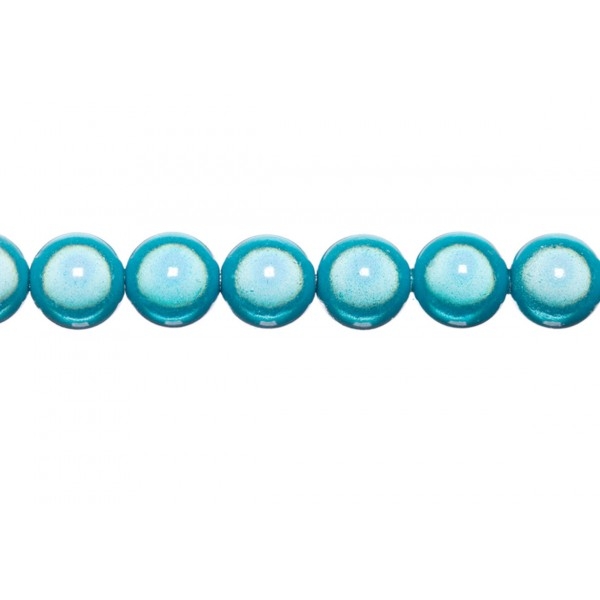 10x perles Magiques Rondes 8mm TURQUOISE - Photo n°1