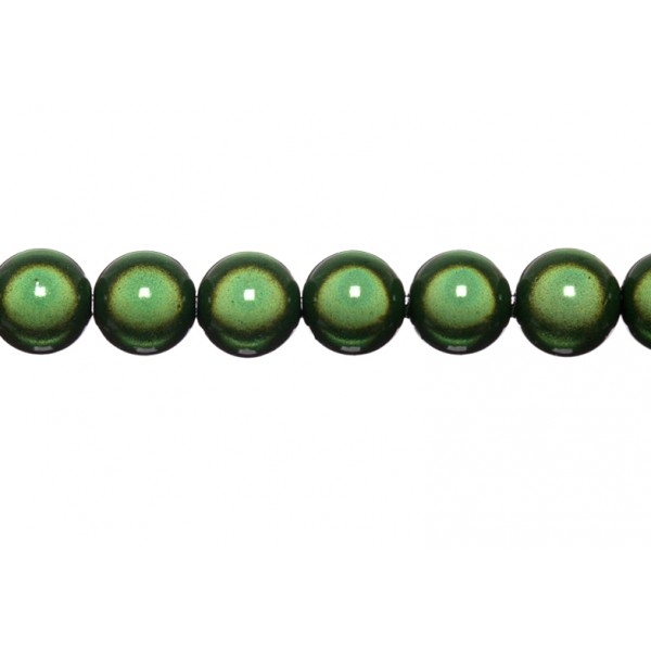 10x perles Magiques Rondes 6mm VERT MOUSSE - Photo n°1