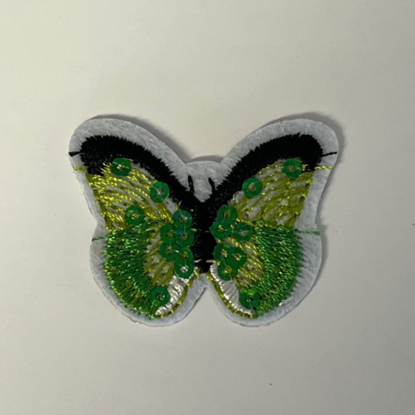 Écusson thermocollant papillon vert - Photo n°1