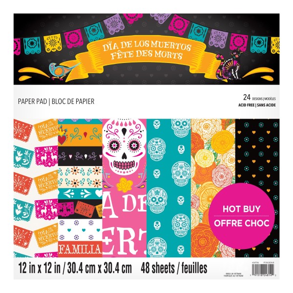 Bloc de 48 feuilles Day of the dead Craft SMITH - Photo n°1