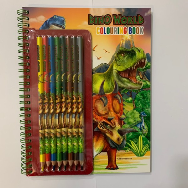Livre de coloriage dinosaure avec autocollant stickers - Photo n°1