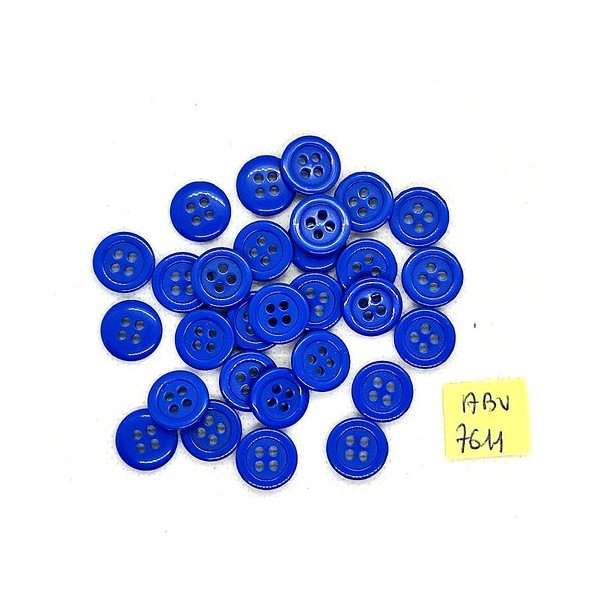 29 Boutons en résine bleu - 12mm - ABV7611 - Photo n°1