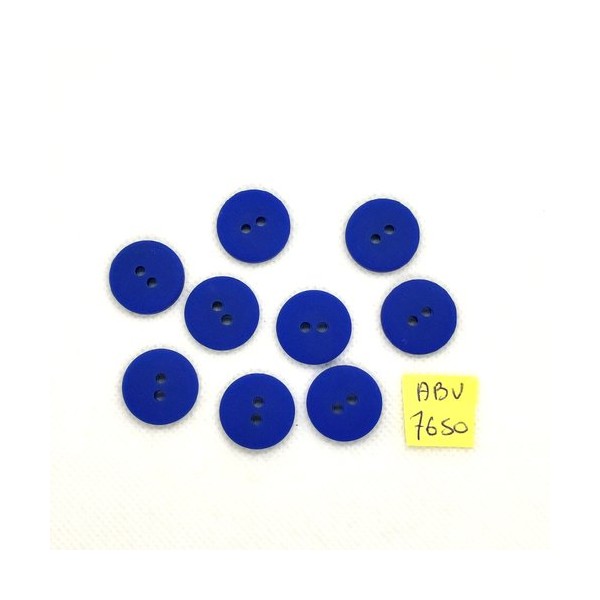 9 Boutons en résine bleu - 18mm - ABV7650 - Photo n°1