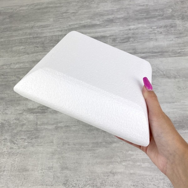 Socle Coussin en polystyrène blanc, Largeur 20 cm x Epais. 7 cm, 28 kg/ m3, dummy pour centre de tab - Photo n°3