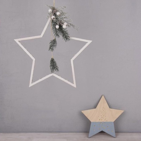 Lot étoiles en bois à décorer - De 22 à 42,5 cm - 6 pcs - Photo n°4