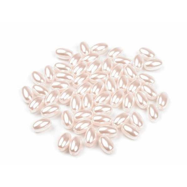 10g 3D nébuleuses roses imitation plastique perles de perles 6x10 mm olive, perles décoratives et si - Photo n°1