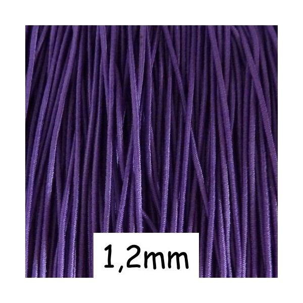 4m Fil Élastique 1,2mm De Couleur Violet - Photo n°1