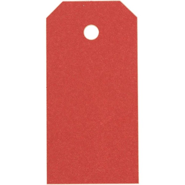 Etiquettes cadeaux, rouge, dim. 4x8 cm, 250 gr, 1000 pièce/ 1 Pq. - Photo n°1
