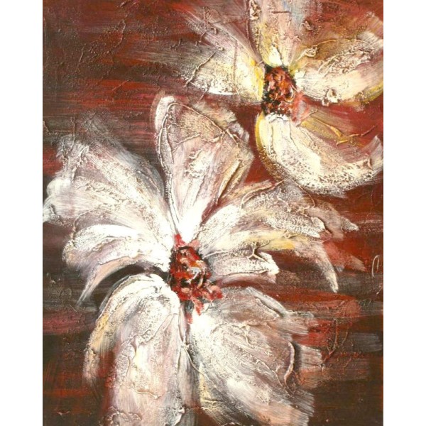 Peinture à l'huile - Fleurs Blanches. Inondé de lumière - TN3504 40*50cm - Photo n°1