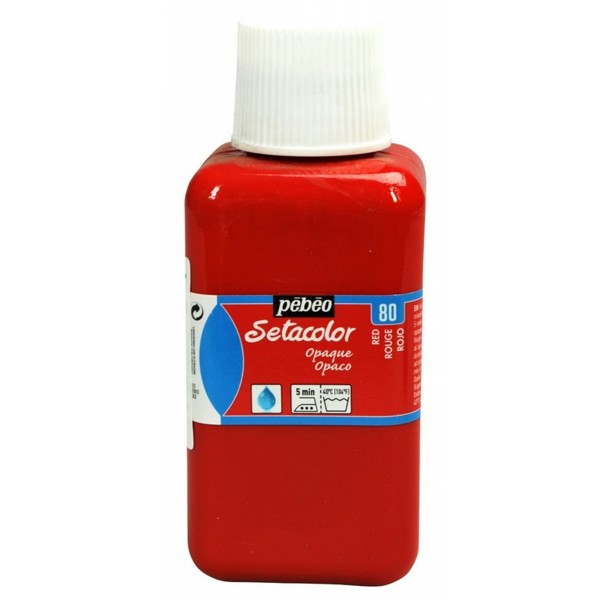 Peinture tissu Setacolor Pébéo - Opaque - Rouge - 250 ml - Photo n°1
