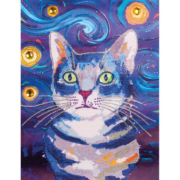 Broderie Diamond Painting - Chat - 40 x 30 cm - Photo n°2