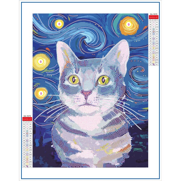 Broderie Diamond Painting - Chat - 40 x 30 cm - Photo n°4
