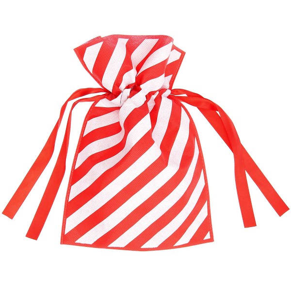 Sac cadeau en tissu - I love Christmas - Rouge et Blanc - 20 x 30 cm - Photo n°1