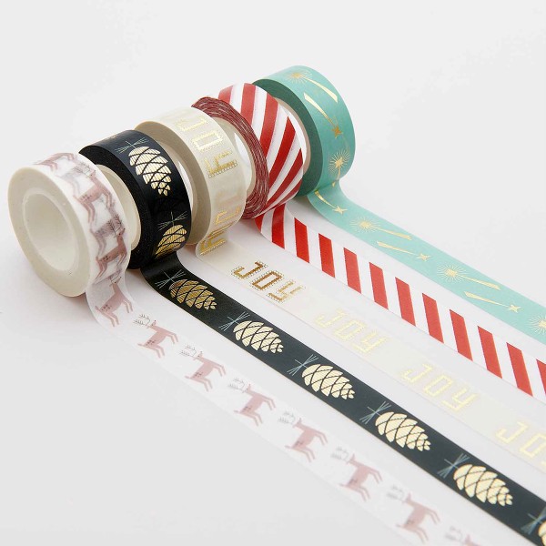 Assortiment de masking tape - I love Christmas - Joy - 1,5 cm x 10 m - 5 pcs - Photo n°4