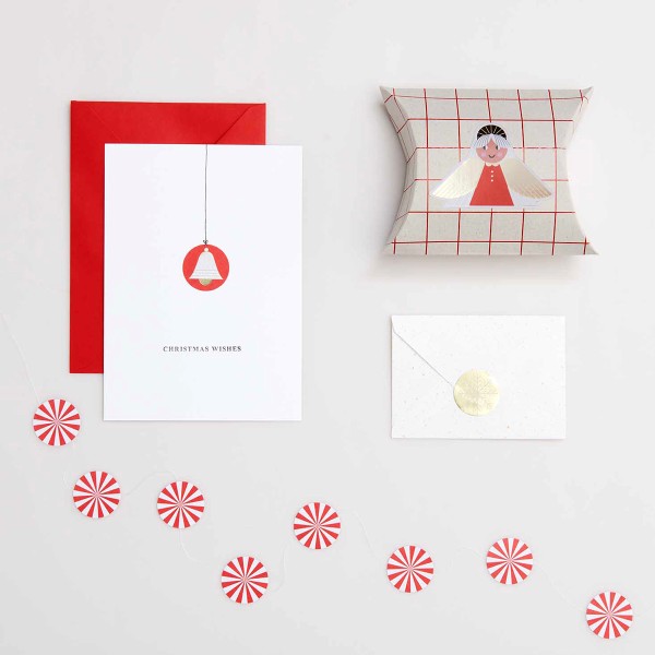 Stickers ronds - I love Christmas - Rouge et Blanc - 32 pcs - Photo n°2