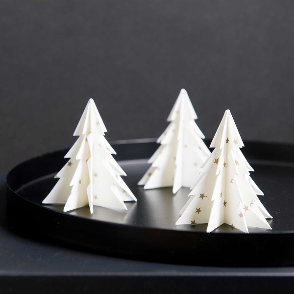 Papier origami - Blanc et Doré - 15 x 15 cm - 32 feuilles - Photo n°3