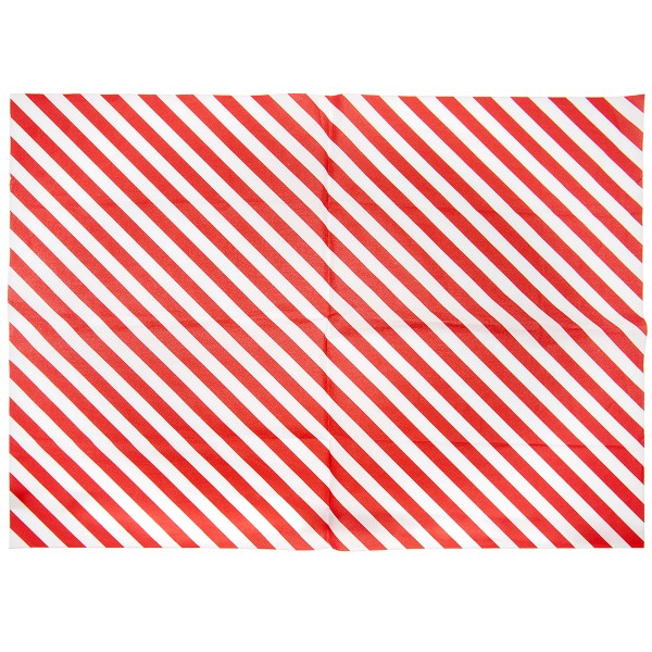 Papier de soie à rayures - Rouge et Blanc - 50 x 70 cm - 5 pcs - Photo n°3