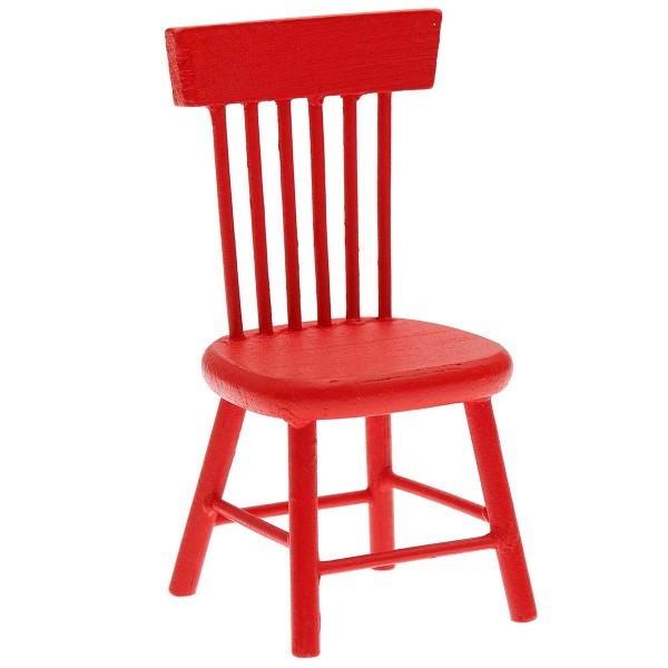 Chaise miniature - Rouge - 4,5 x 4 x 8,5 cm - Photo n°1