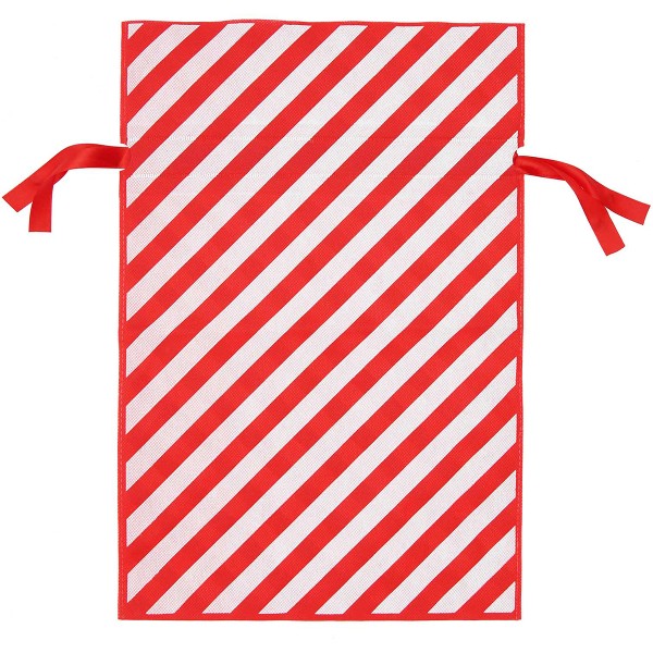 Grand Sac Cadeau en tissu - I love Christmas - Rouge et Blanc - 30 x 45 cm - Photo n°2