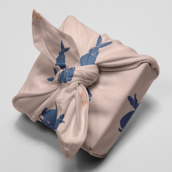 Tissu coton Frou Frou - Lièvre Rose - Vendu par 10 cm - Photo n°4