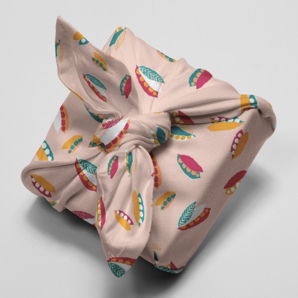 Tissu coton Frou Frou - Petit pois Douceur Mandarine - Vendu par 10 cm - Photo n°4