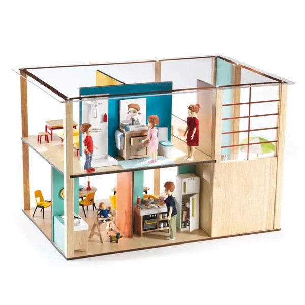 Maison de poupées moderne Djeco - 48,5 x 32,5 x 31 cm - Photo n°2