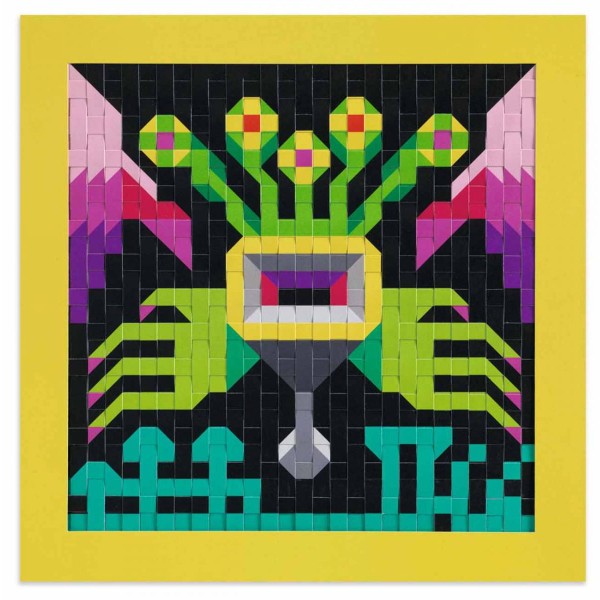 Kit créatif Djeco - Tissage pixels - Invaders - 4 tableaux - Photo n°5