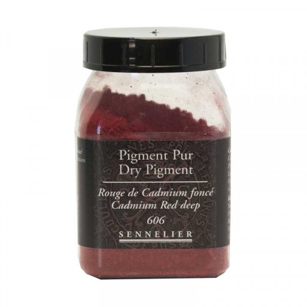 Pigment en poudre - Sennelier - Rouge Cadmium Foncé Véritable - Pot de 200 ml - Photo n°1