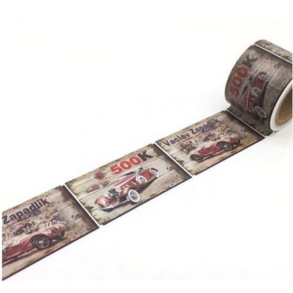 Washi Tape Masking Tape ruban adhésif scrapbooking 3 cm VINTAGE VEHICULES - Photo n°1