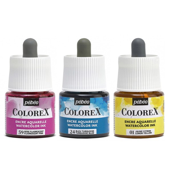 Encre Aquarelle Colorex - Plusieurs coloris disponibles - 45 ml - Encre  aquarelle Colorex - Creavea