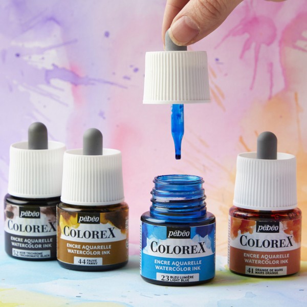 Set d'encres aquarelle Colorex - Couleurs primaires - 5 x 45 ml - Photo n°2