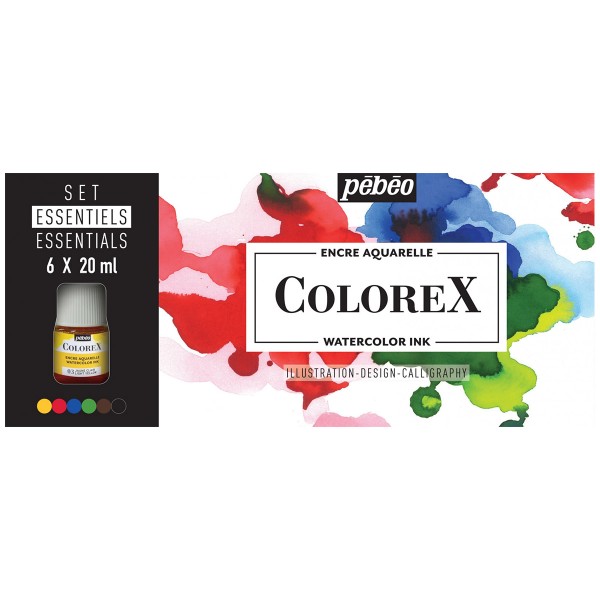 Coffret Encre Aquarelle Colorex - Essentiels - 20 ml - 6 pcs - Photo n°1