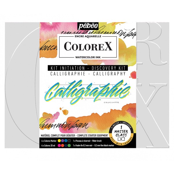 Kit Initiation Calligraphie - Encre Aquarelle Colorex - 10 pcs - Photo n°1