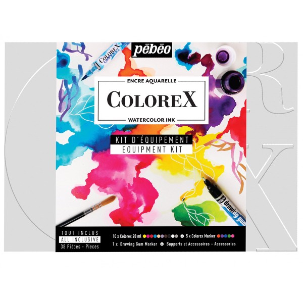 Coffret Encre Aquarelle Colorex - Kit d'équipement - 38 pcs - Photo n°1