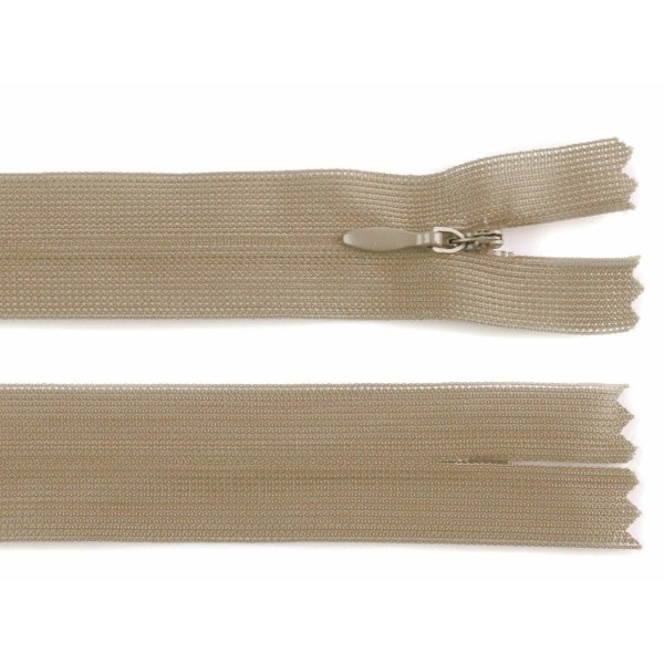 1 PC givré amande invisible Nylon zipper largeur 3mm Longueur 50 cm dederon, fermé-fin, fermetures à - Photo n°1