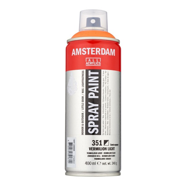 Bombe de peinture Amsterdam 400 ml vermillon clair - Photo n°1
