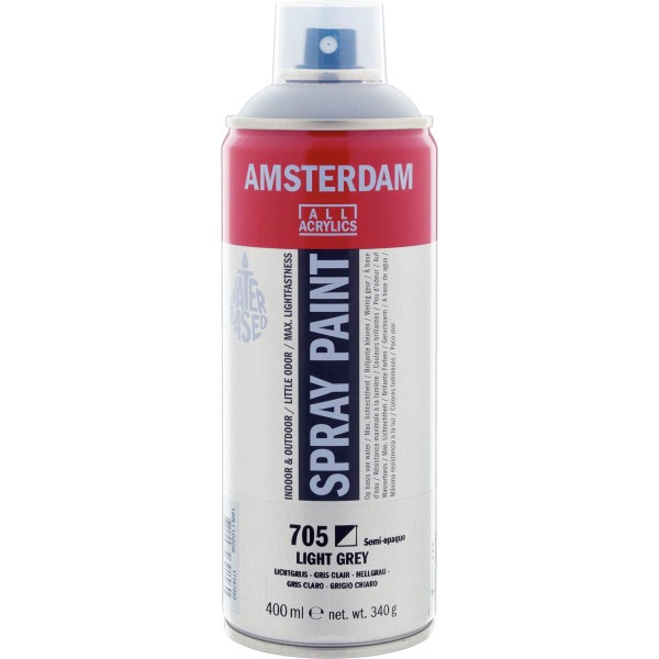 Bombe de peinture Amsterdam 400 ml gris clair - Photo n°1