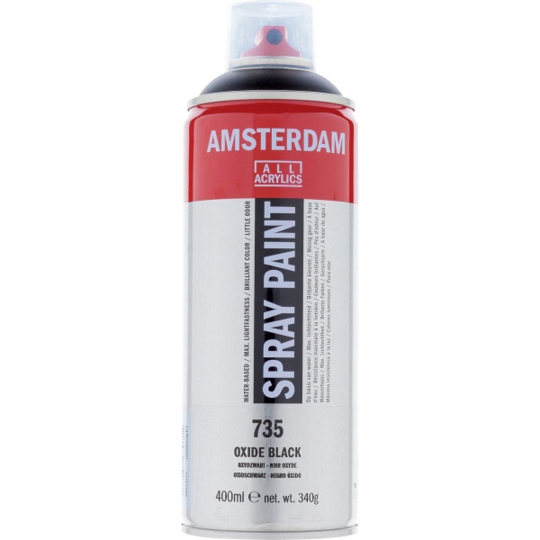 Bombe de peinture Amsterdam 400 ml noir oxyde - Photo n°1