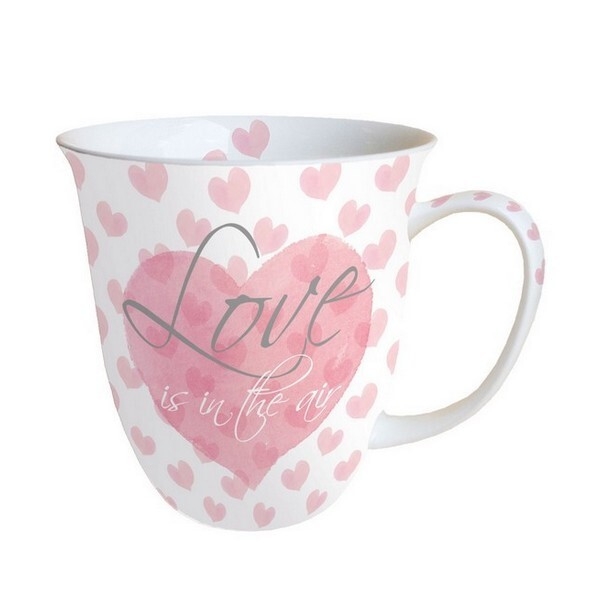 Mug, tasse, porcelaine AMBIENTE 10.5 cm 0.4 l LOVE LETTERS - Photo n°1