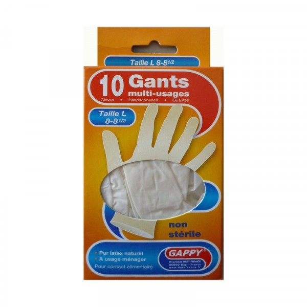 Boite de 10 gants multi-usages Taille L - Gappy - Photo n°1