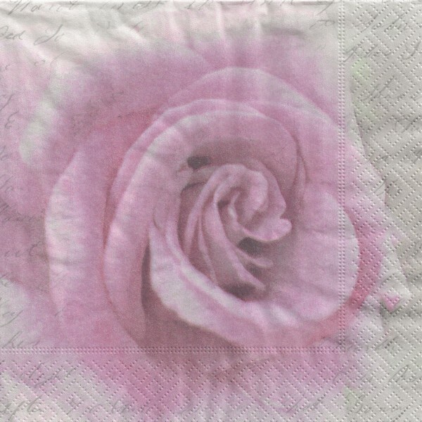 4 serviettes en papier découpage collage 33 cm VINTAGE ROSE F - Photo n°1