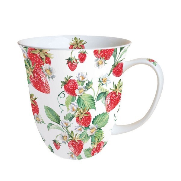 Mug, tasse, porcelaine AMBIENTE 10.5 cm 0.4 l GARDEN STRAWBERRIES - Photo n°1