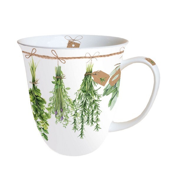 Mug, tasse, porcelaine AMBIENTE 10.5 cm 0.4 l FRESH HERBS - Photo n°1