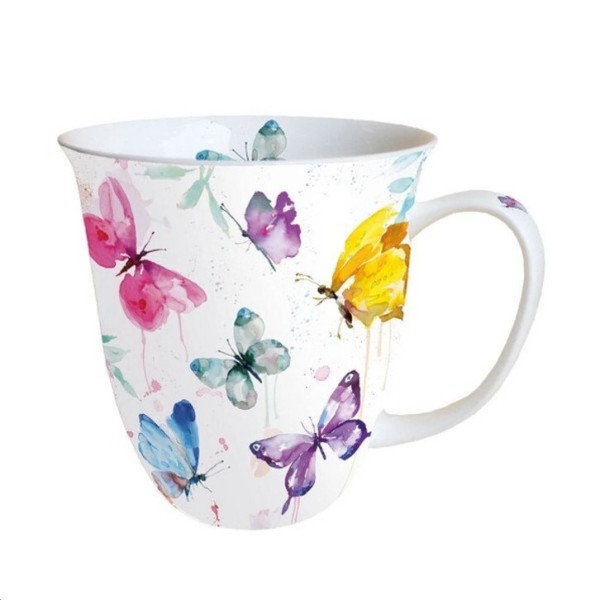 Mug, tasse, porcelaine AMBIENTE 10.5 cm 0.4 l BUTTERFLY COLLECTION - Photo n°1