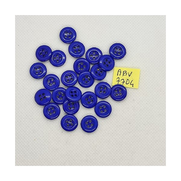 24 Boutons en résine bleu - 12mm - ABV7704 - Photo n°1