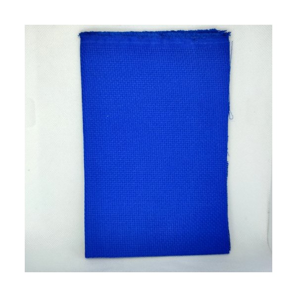 Toile aida à broder 5,5 pts/cm bleu roi - 50x40cm - 100% coton - Photo n°1